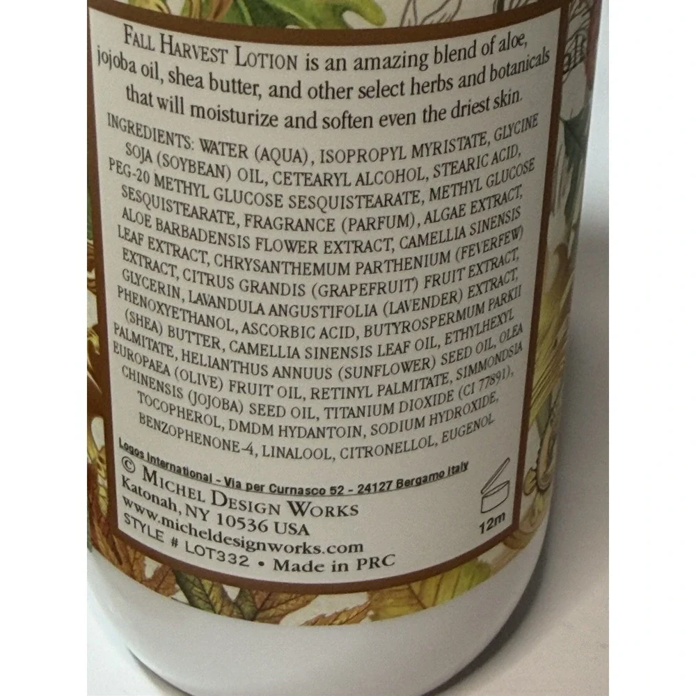 Michel Design Works Fall Harvest Lotion Autumn Pumpkin Farmhouse Gift Decor